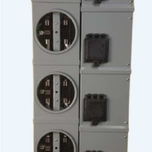 Single phase integral metering base 5 terminals 125 amp 3, 4, 5, 6 vertical services
