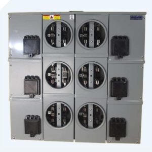 Single Phase Integral Metering Base 5 Terminals 125 Amp 6, 8, 10, 12 Parallel Services