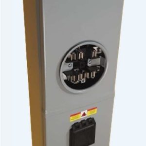 Three-phase integral measurement base, 7 terminals, 225 amp, overhead connection
