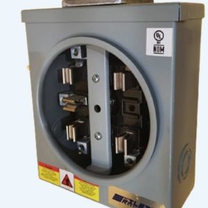 Base for single-phase watt-hour meter 5 terminals 125 amp overhead power supply